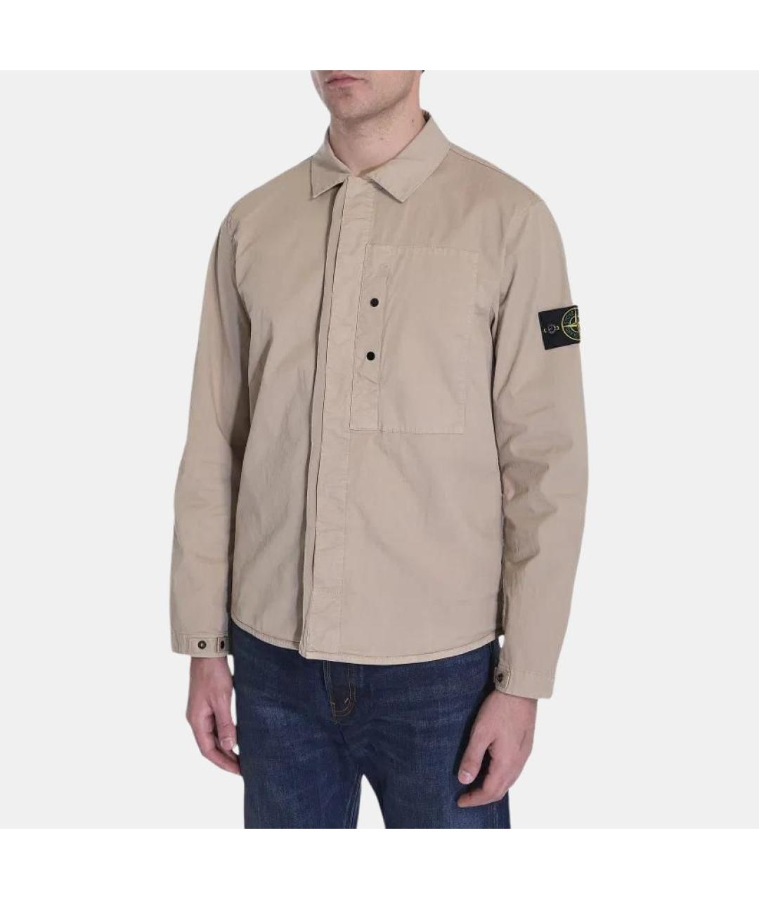 STONE ISLAND Коричневая классическая рубашка, фото 3