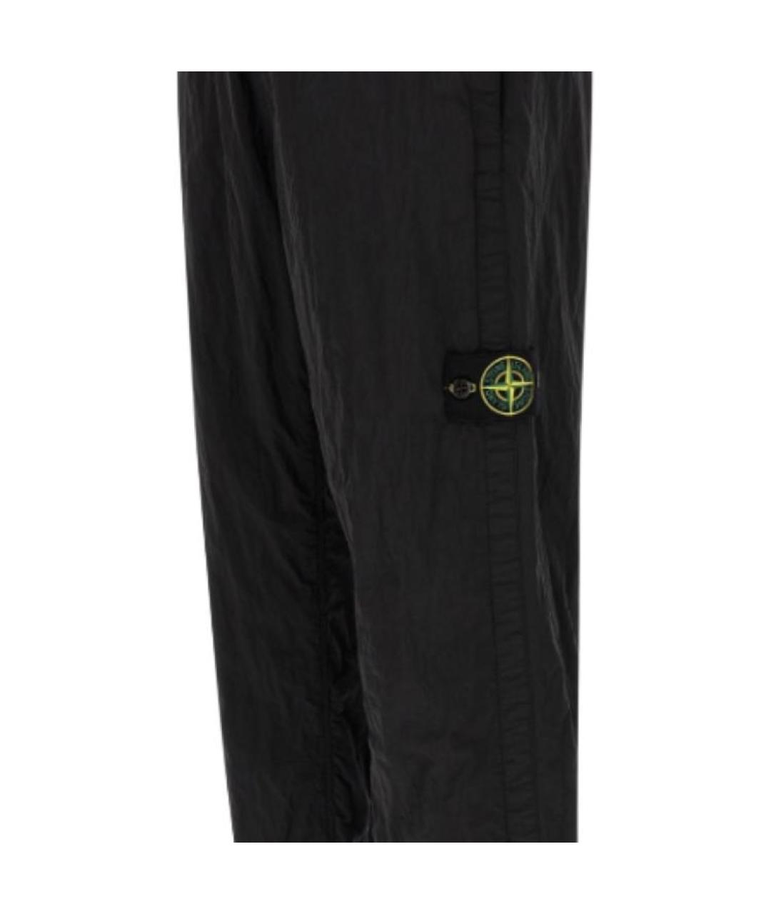 STONE ISLAND Черные повседневные брюки, фото 5