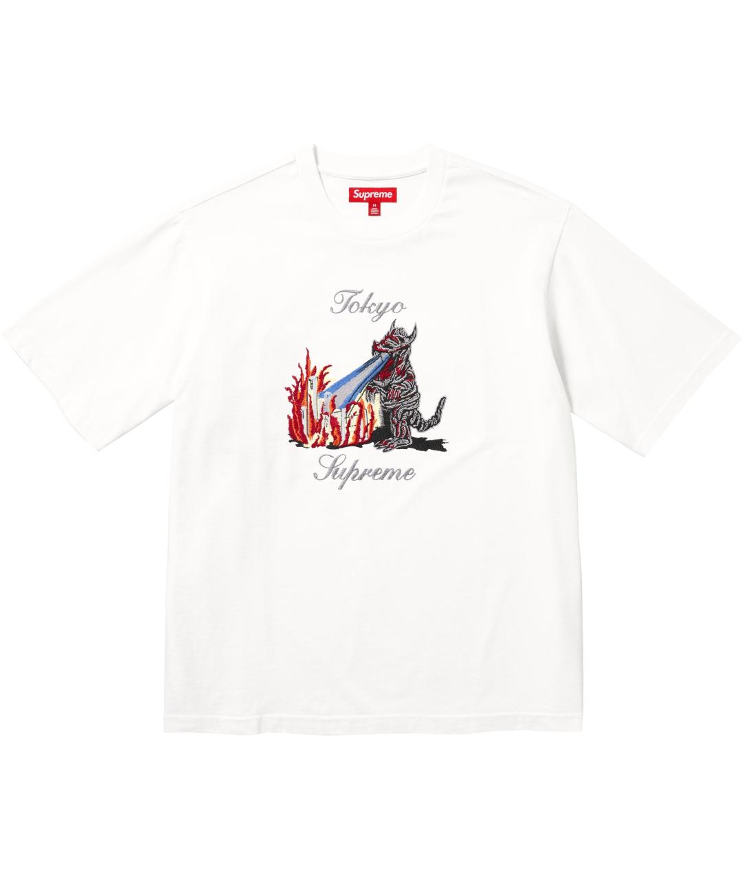 SUPREME Белая футболка, фото 1