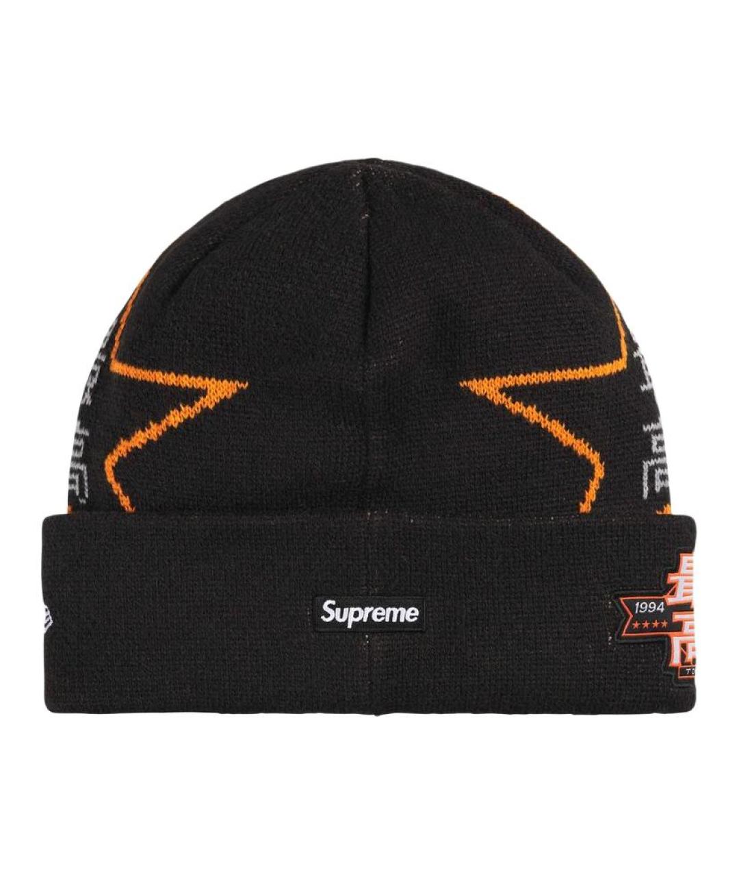 SUPREME Черная шапка, фото 2