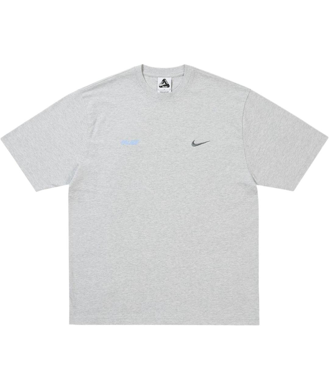 PALACE Серая хлопковая футболка, фото 2