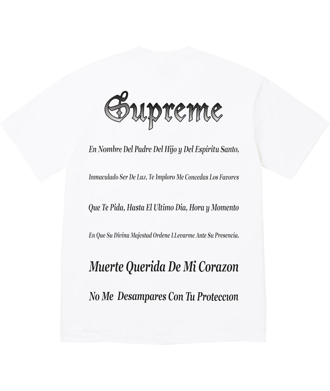 SUPREME Белая футболка, фото 2