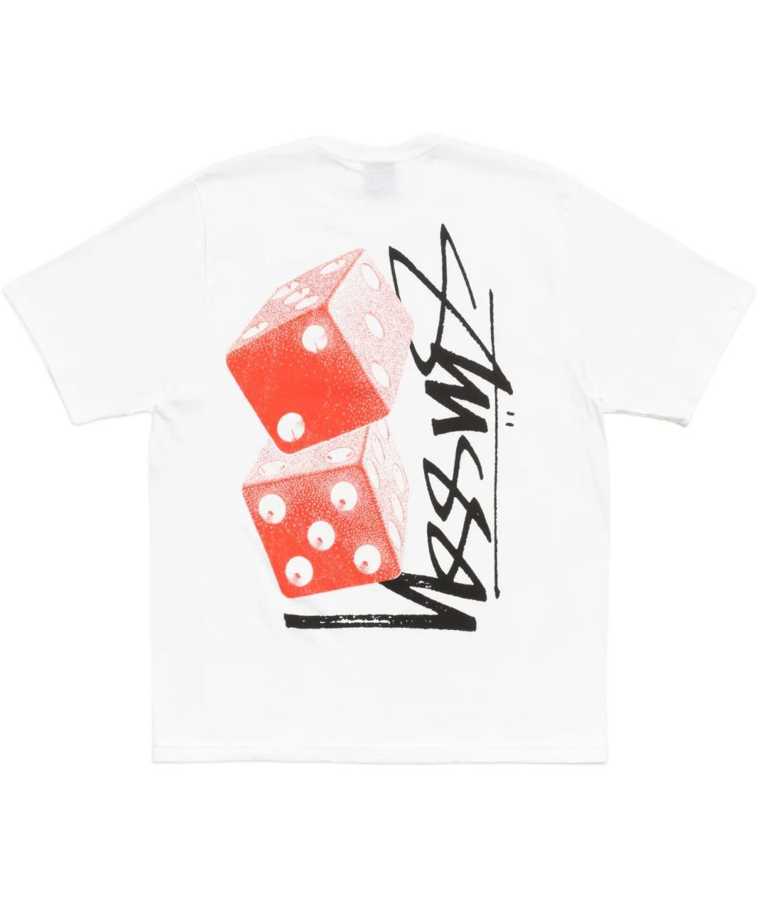 STUSSY Белая футболка, фото 2