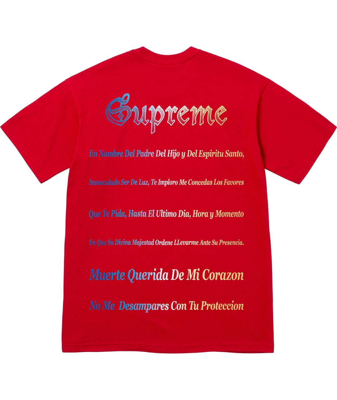 SUPREME Красная футболка, фото 2