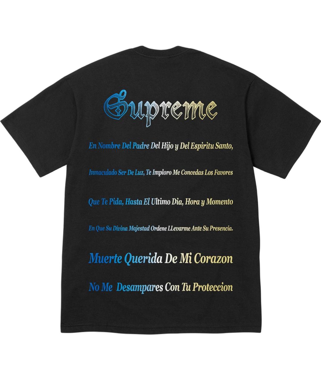 SUPREME Черная футболка, фото 2