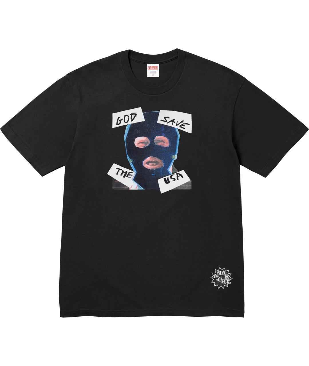 SUPREME Черная футболка, фото 1