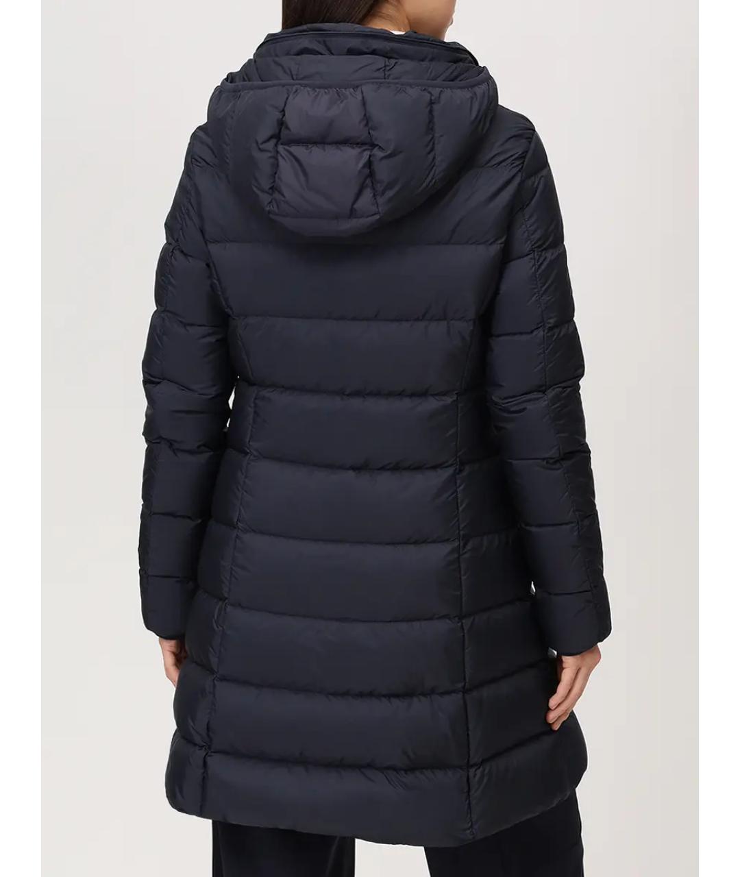 MONCLER Темно-синий полиамидовый пуховик, фото 3