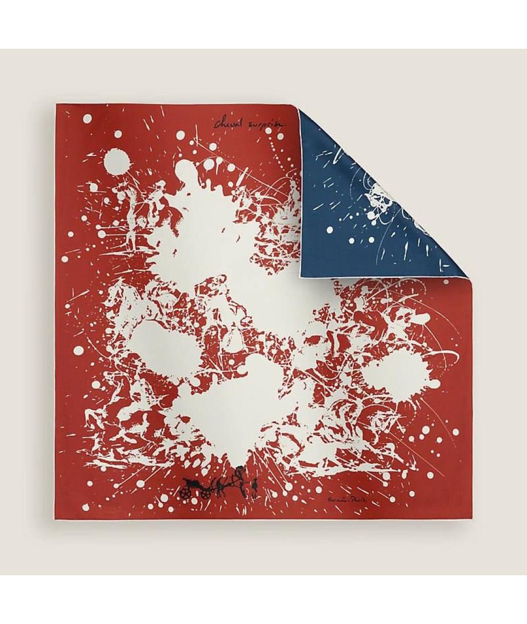 HERMES Мульти шелковый платок, фото 5