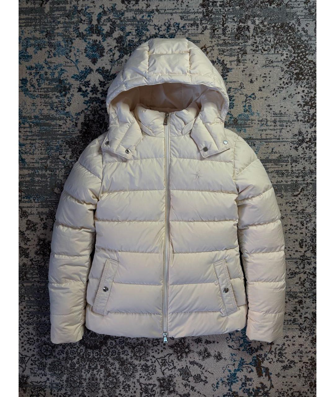 POLO RALPH LAUREN Белый полиэстеровый пуховик, фото 9
