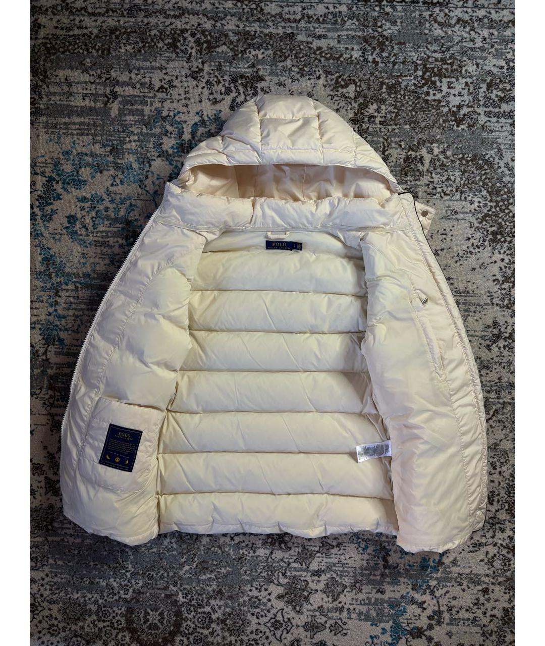 POLO RALPH LAUREN Белый полиэстеровый пуховик, фото 6