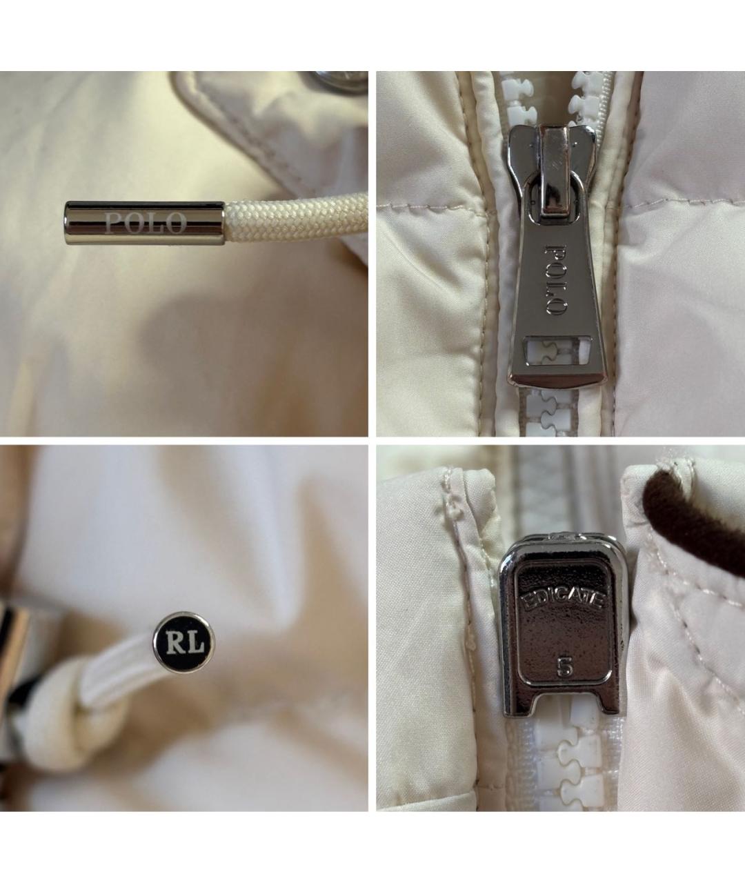 POLO RALPH LAUREN Белый полиэстеровый пуховик, фото 8