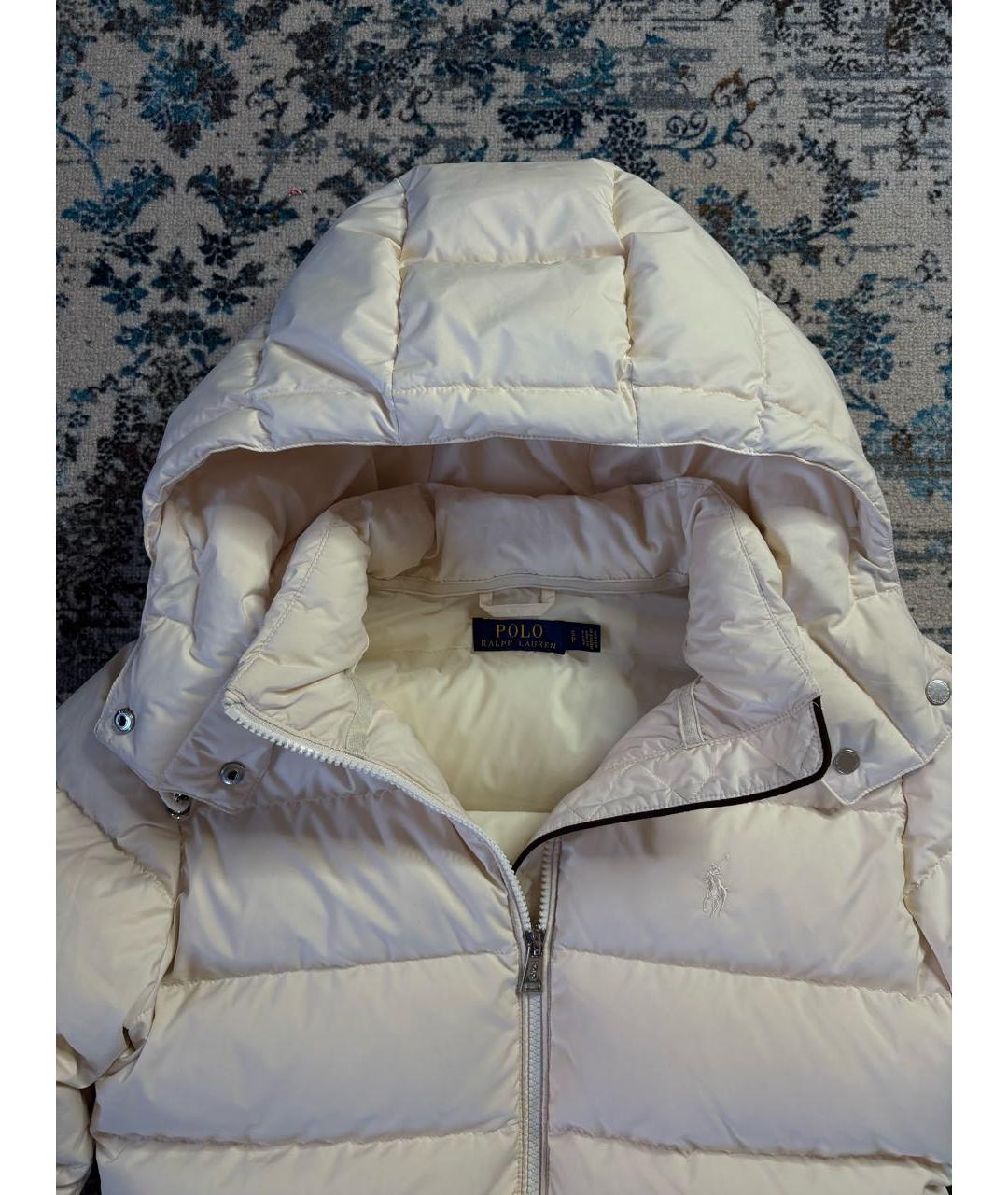 POLO RALPH LAUREN Белый полиэстеровый пуховик, фото 3