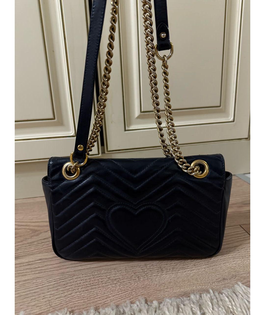 GUCCI Черная кожаная сумка через плечо, фото 3