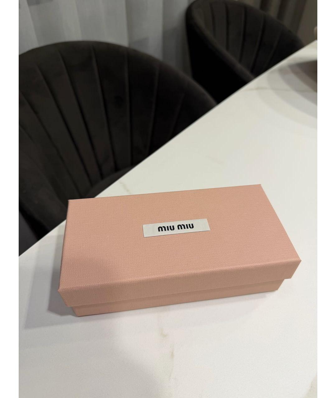 MIU MIU Коричневые пластиковые солнцезащитные очки, фото 5