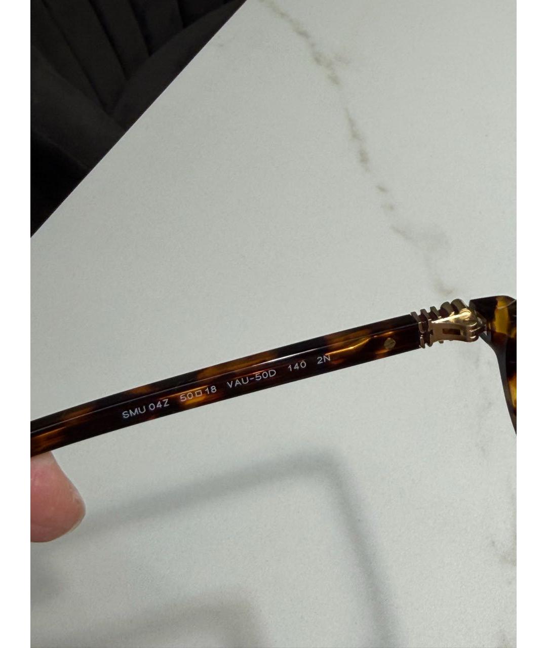 MIU MIU Коричневые пластиковые солнцезащитные очки, фото 8