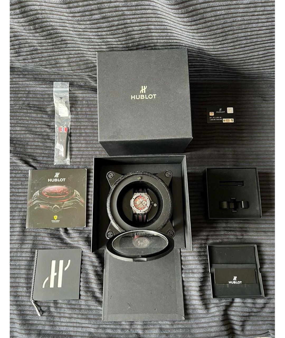 HUBLOT Черные стальные часы, фото 4