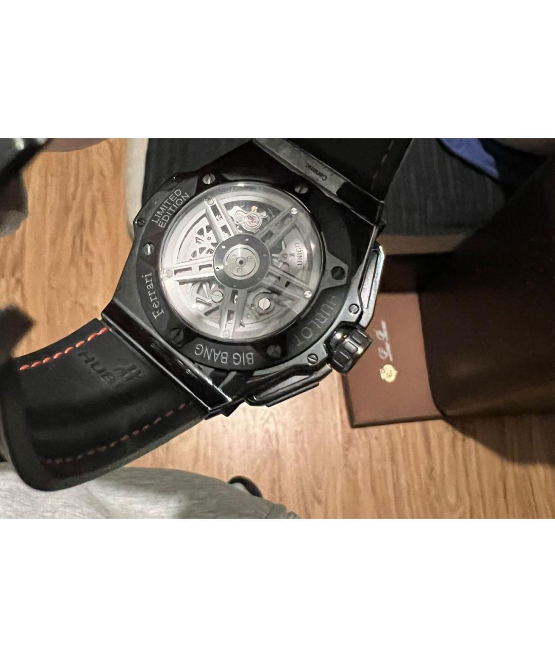 HUBLOT Черные стальные часы, фото 2