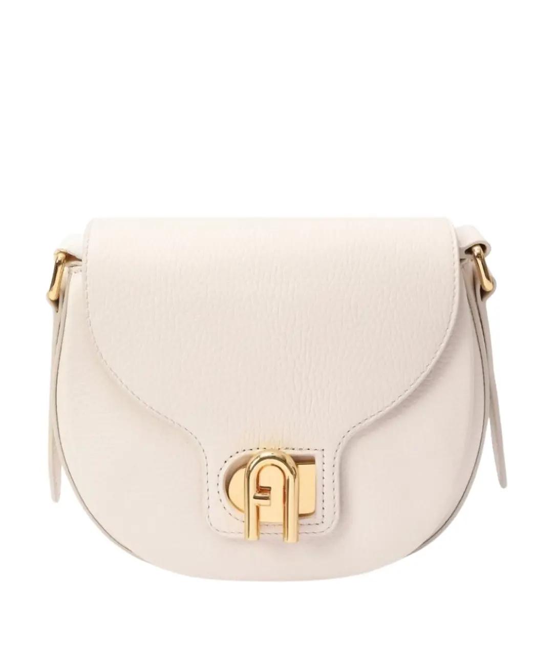 FURLA Бежевая кожаная сумка через плечо, фото 1