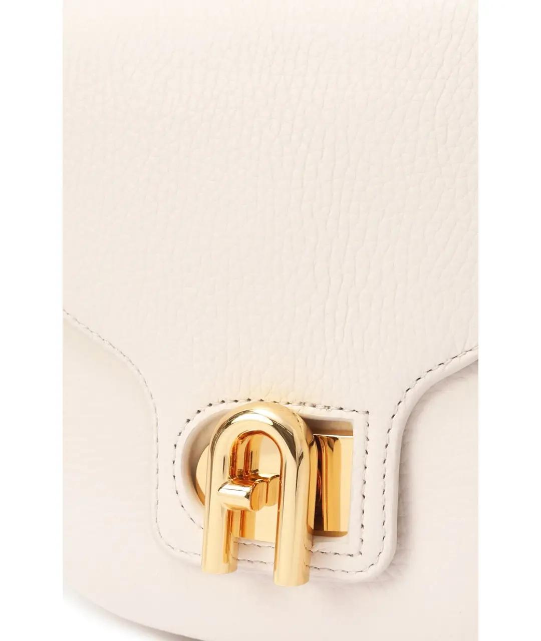 FURLA Бежевая кожаная сумка через плечо, фото 3