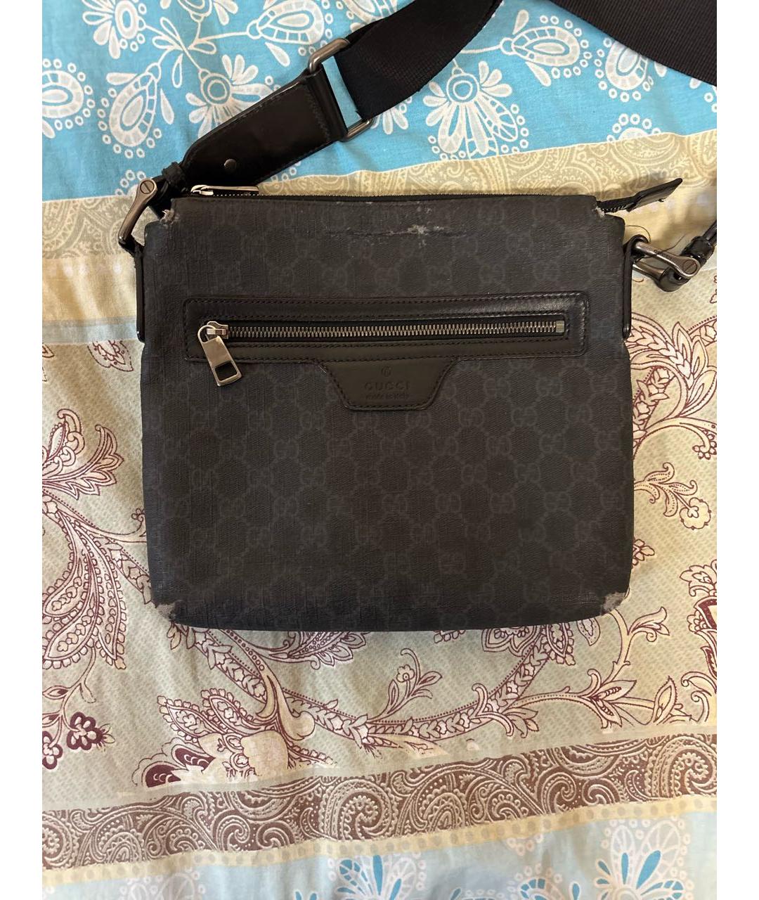 GUCCI Черная кожаная сумка на плечо, фото 3