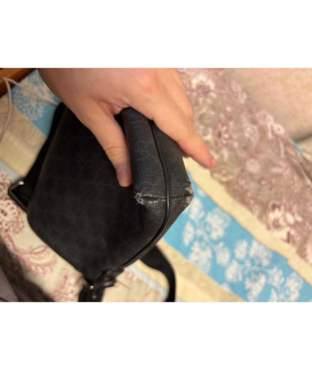 GUCCI Черная кожаная сумка на плечо, фото 8