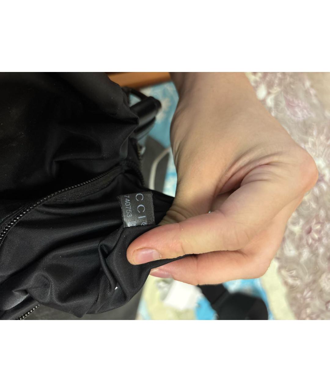 GUCCI Черная кожаная сумка на плечо, фото 7