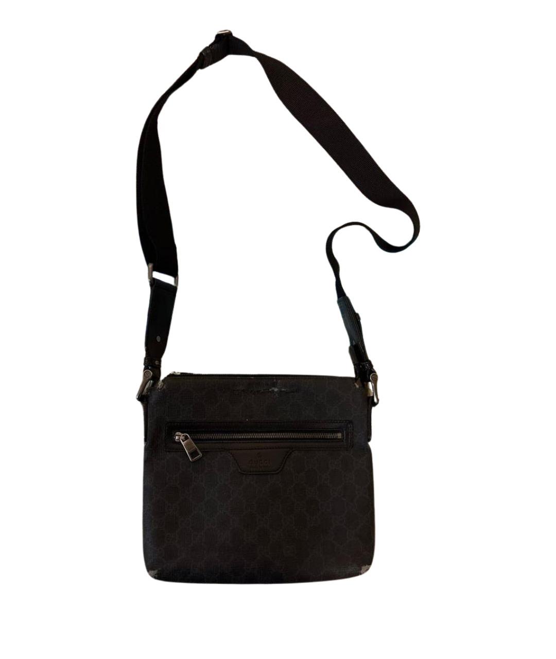 GUCCI Черная кожаная сумка на плечо, фото 1