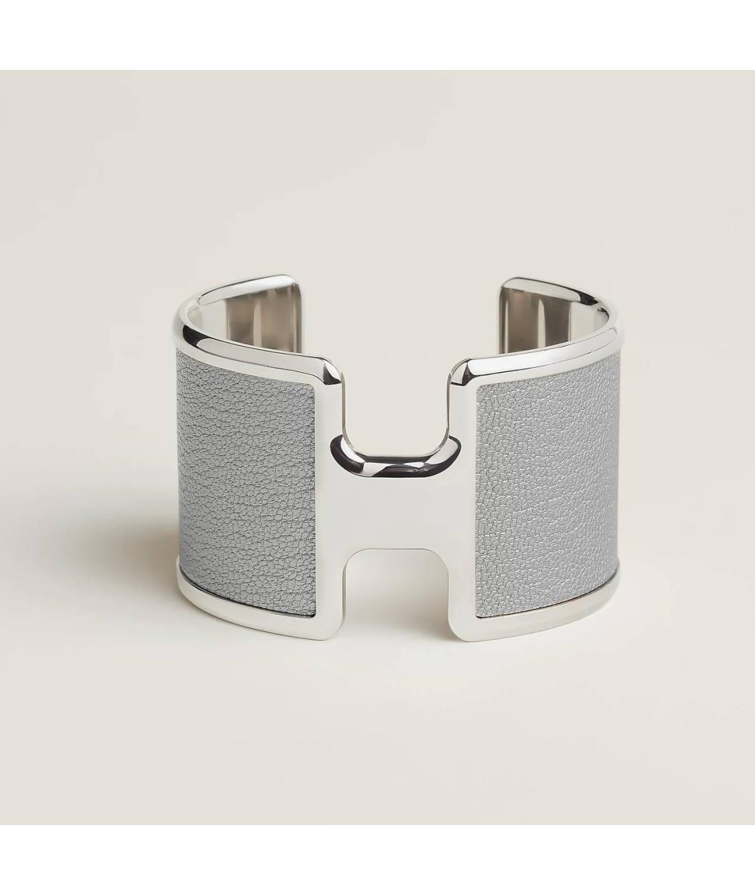 HERMES Серебрянный металлический браслет, фото 6