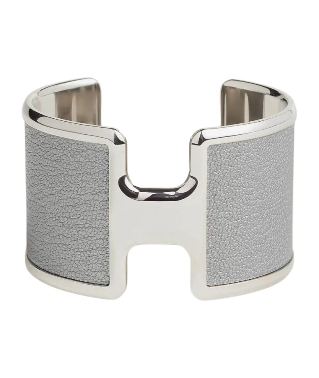 HERMES Серебрянный металлический браслет, фото 1