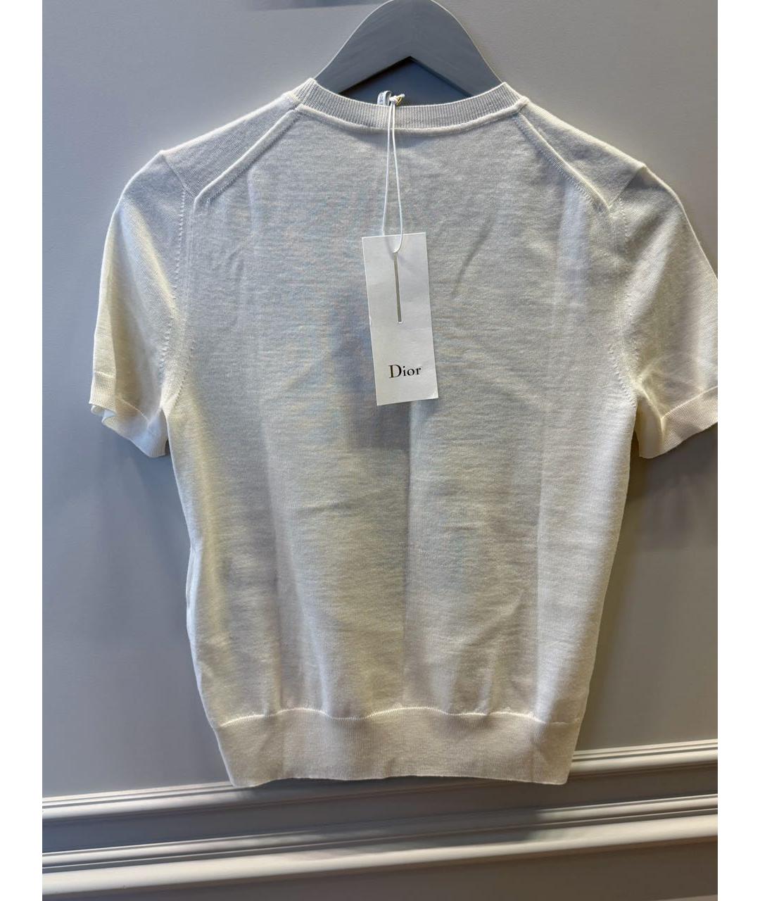 CHRISTIAN DIOR Белый шерстяной джемпер / свитер, фото 3