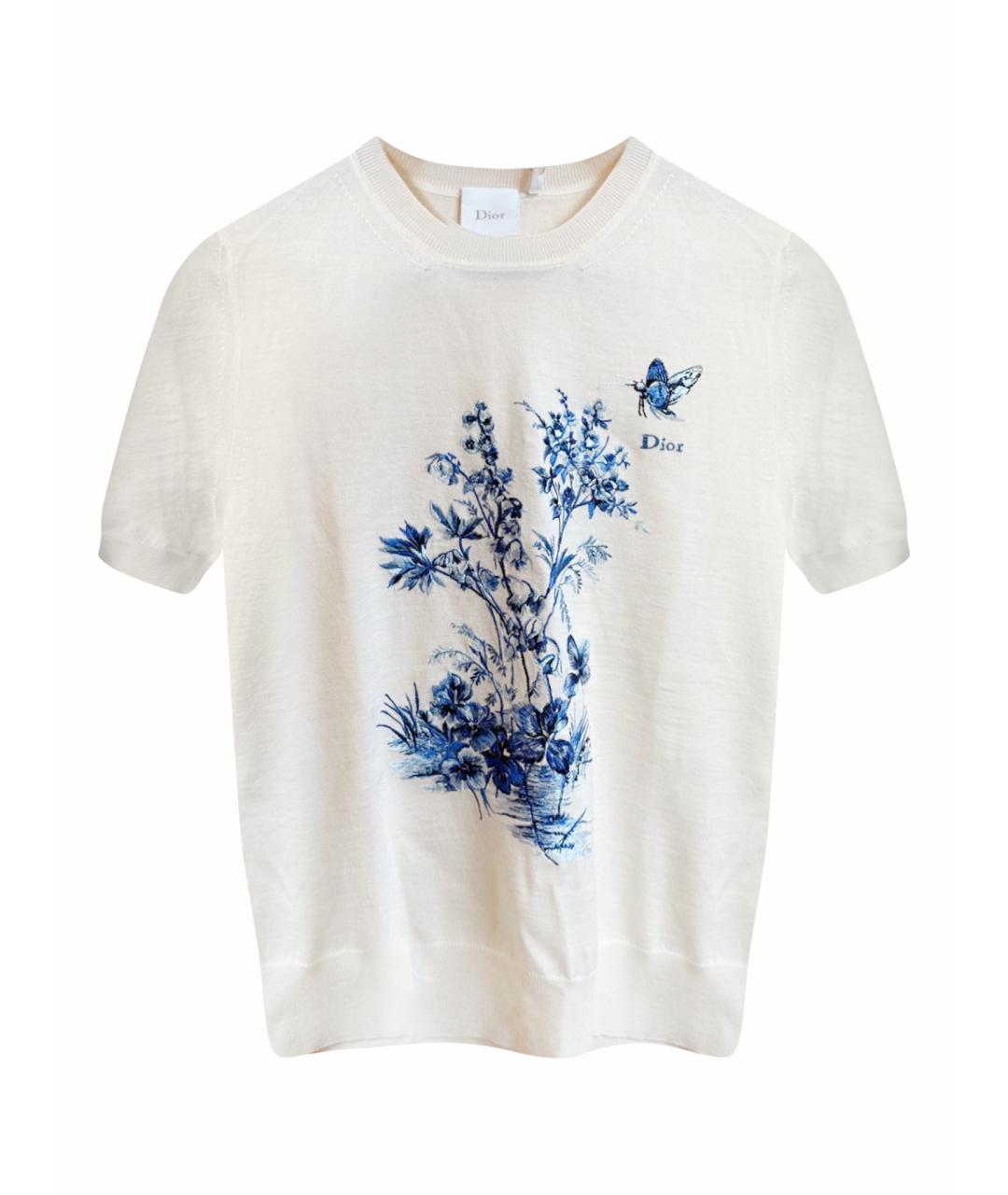 CHRISTIAN DIOR Белый шерстяной джемпер / свитер, фото 1