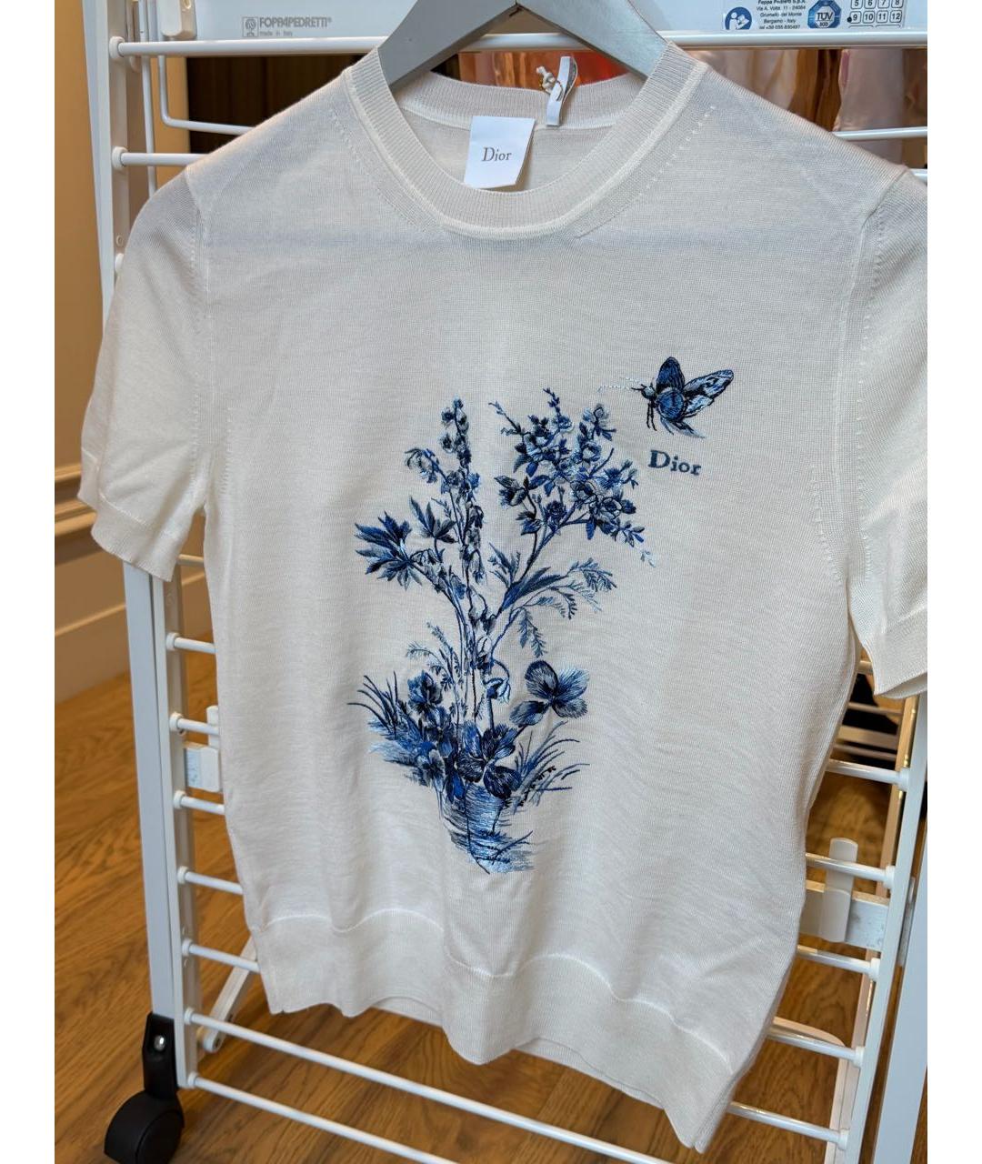 CHRISTIAN DIOR Белый шерстяной джемпер / свитер, фото 2