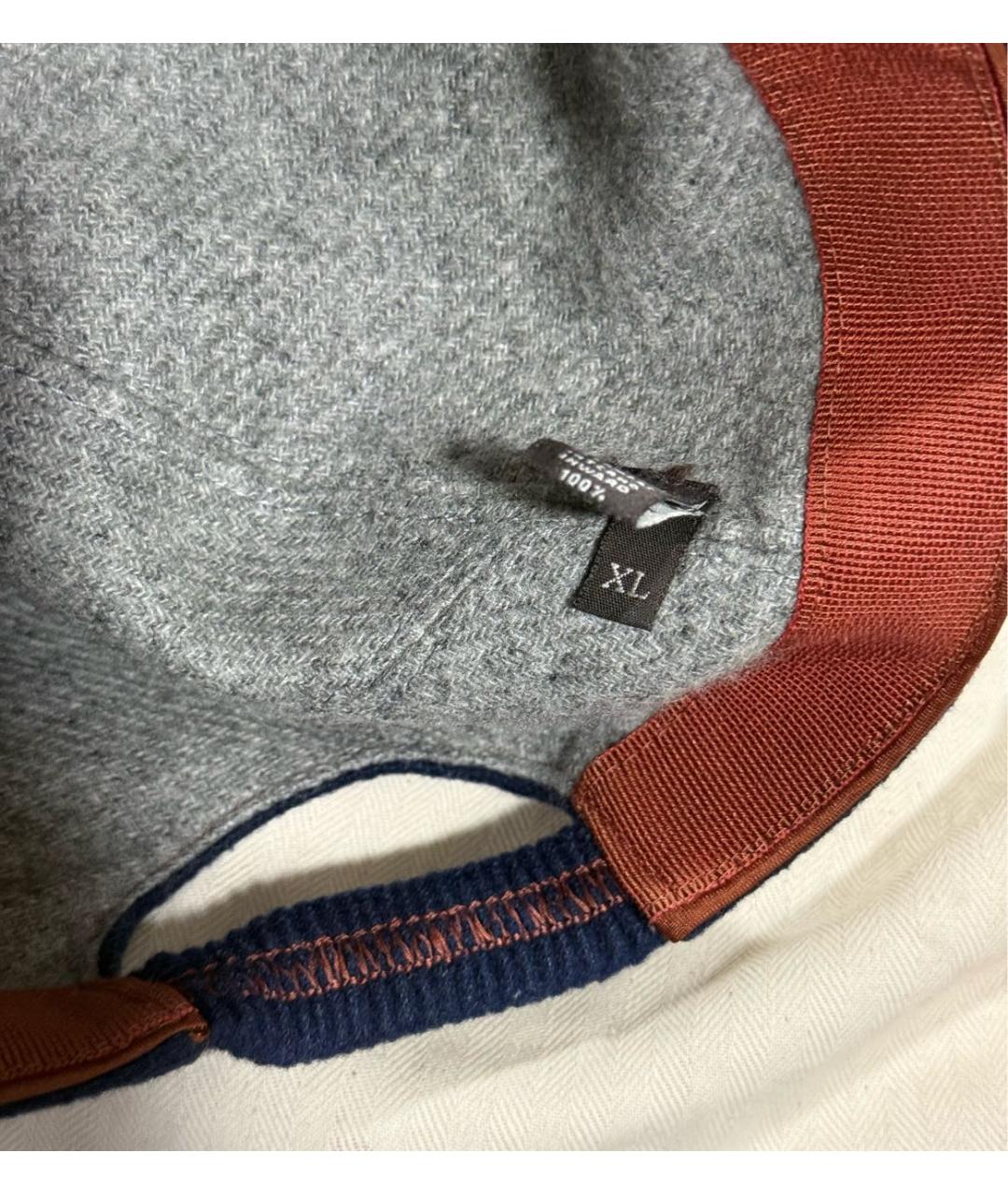 LORO PIANA Темно-синяя кашемировая кепка/бейсболка, фото 6