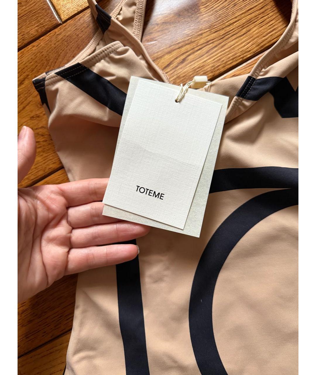 TOTEME Бежевый полиэстеровый купальник, фото 6