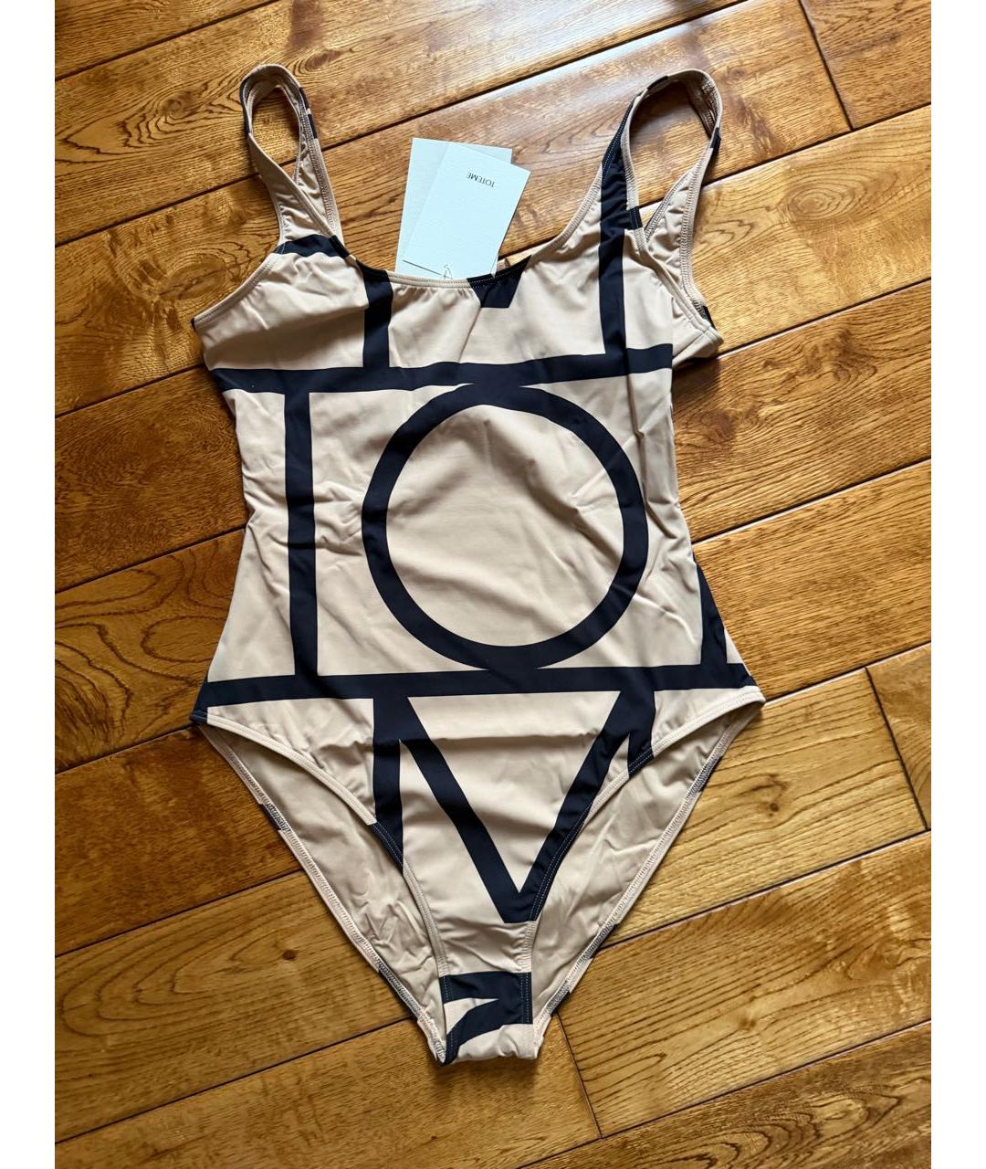 TOTEME Бежевый полиэстеровый купальник, фото 5