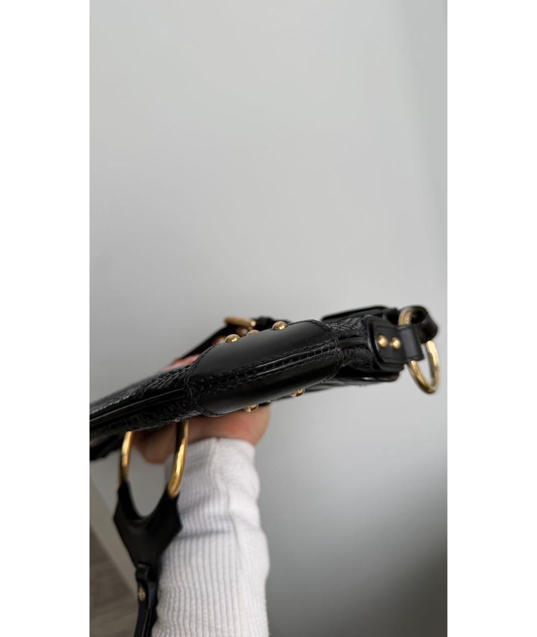 DOLCE&GABBANA Черная кожаная сумка с короткими ручками, фото 7