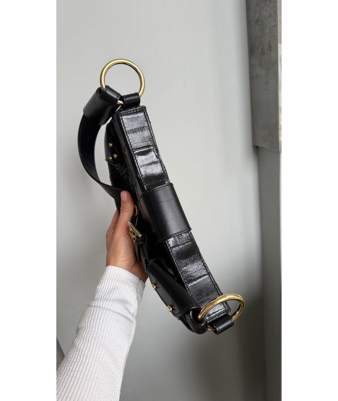 DOLCE&GABBANA Черная кожаная сумка с короткими ручками, фото 8