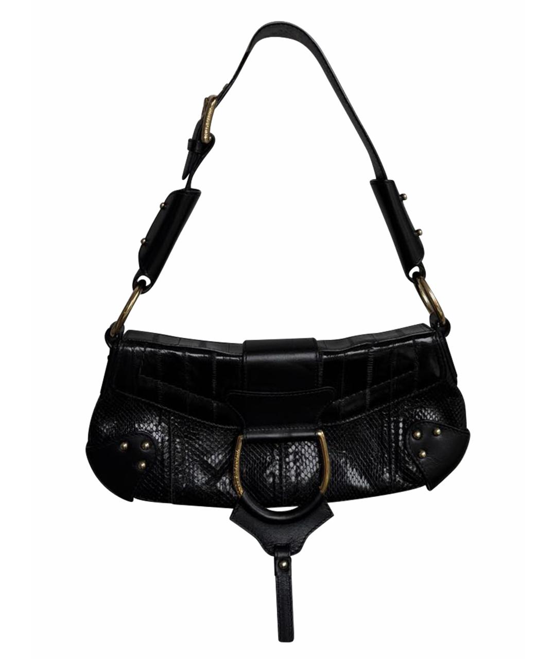 DOLCE&GABBANA Черная кожаная сумка с короткими ручками, фото 1