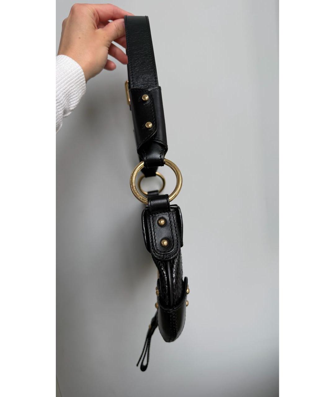 DOLCE&GABBANA Черная кожаная сумка с короткими ручками, фото 3