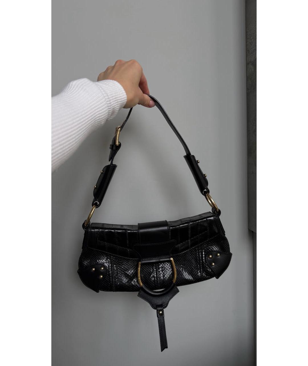 DOLCE&GABBANA Черная кожаная сумка с короткими ручками, фото 9