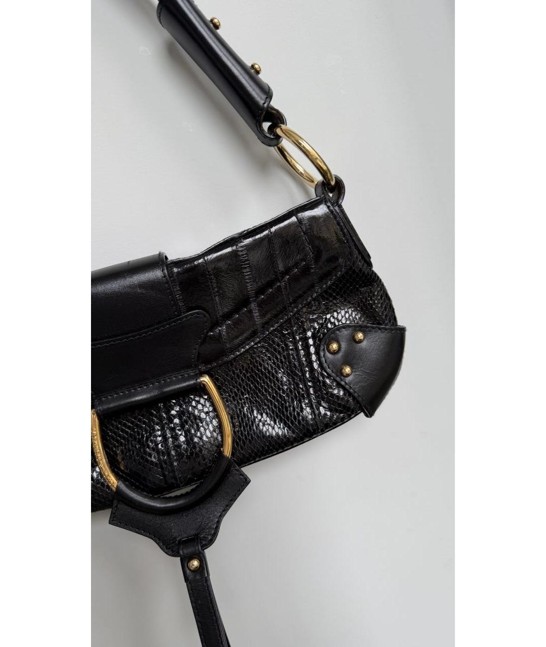 DOLCE&GABBANA Черная кожаная сумка с короткими ручками, фото 6