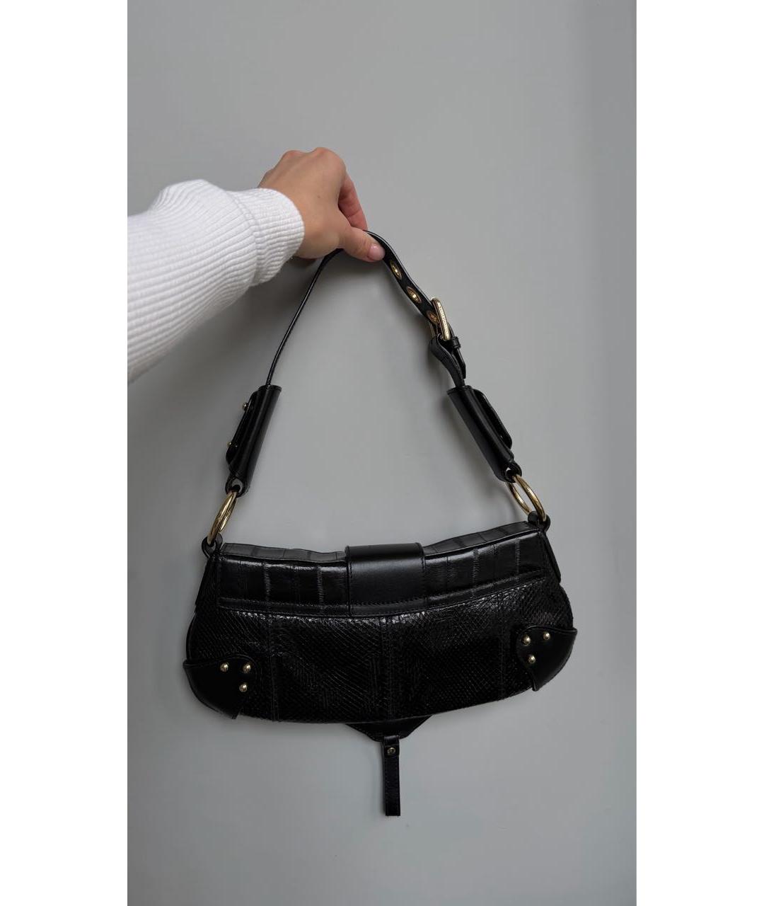 DOLCE&GABBANA Черная кожаная сумка с короткими ручками, фото 5