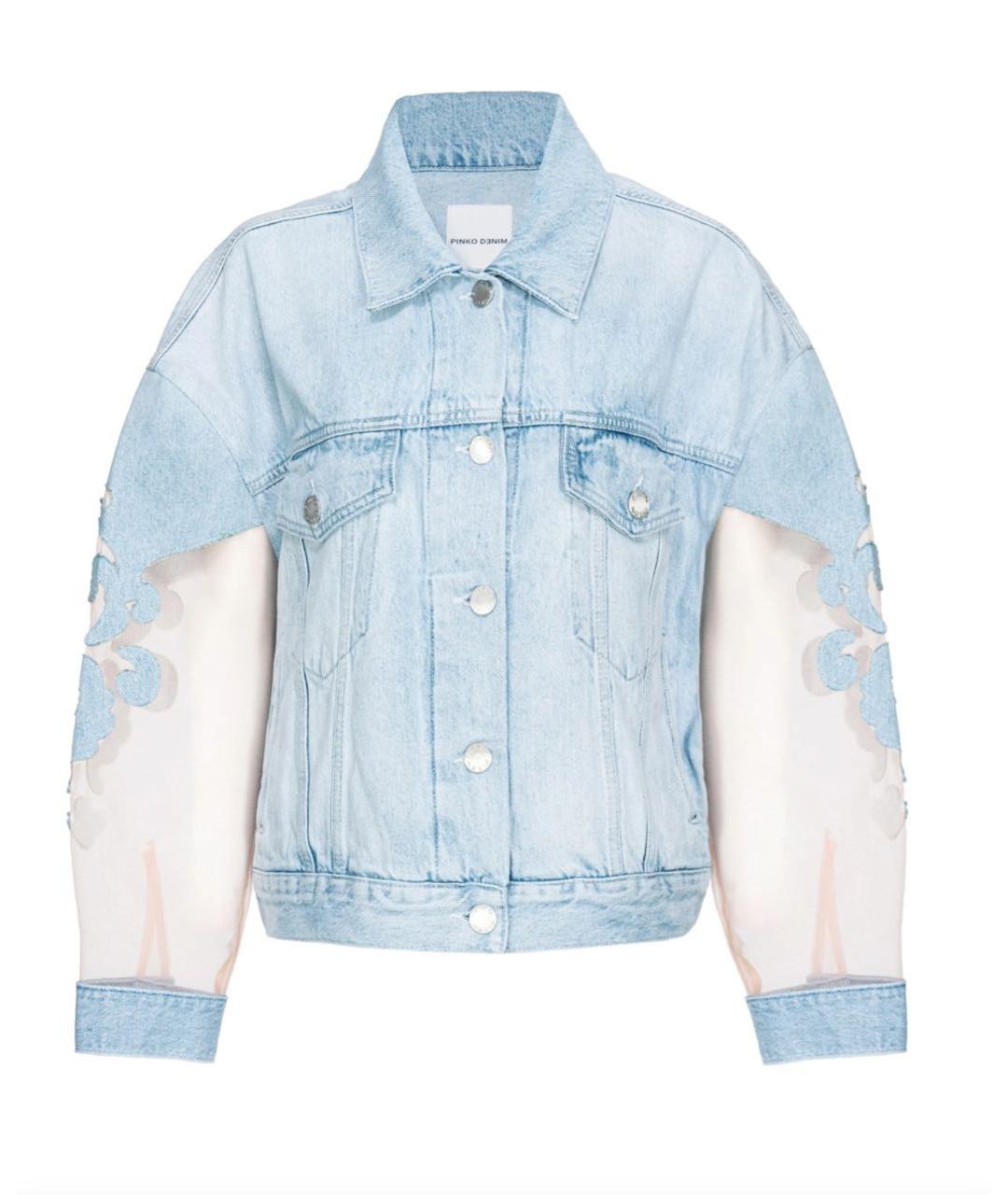 PINKO Голубая деним куртка, фото 9