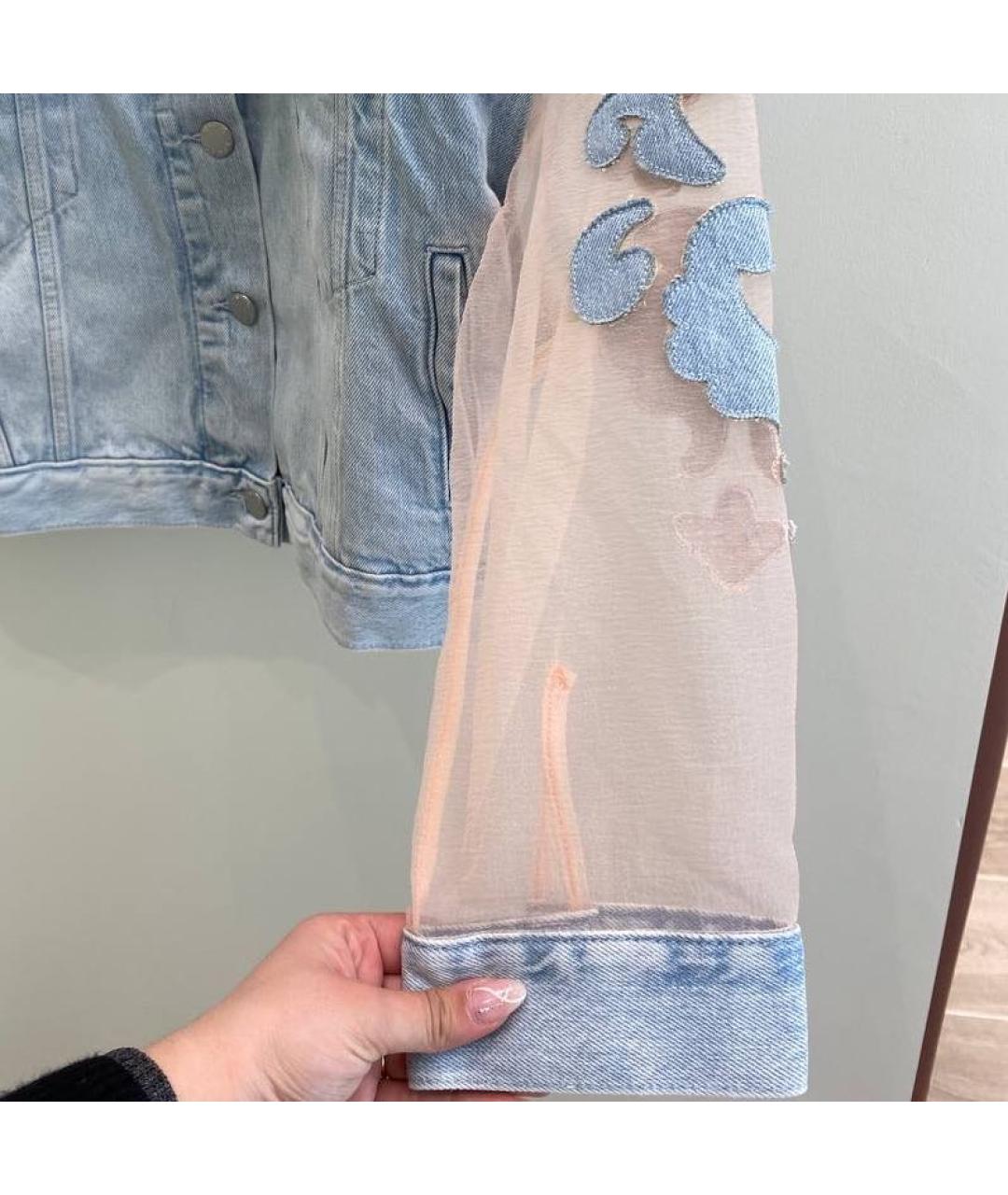 PINKO Голубая деним куртка, фото 6