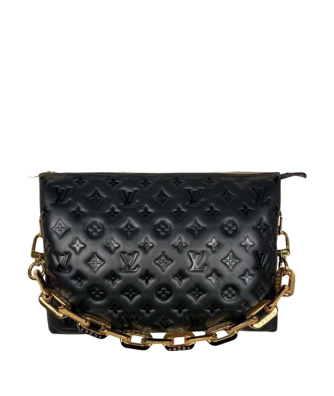 LOUIS VUITTON Черная кожаная сумка через плечо, фото 1