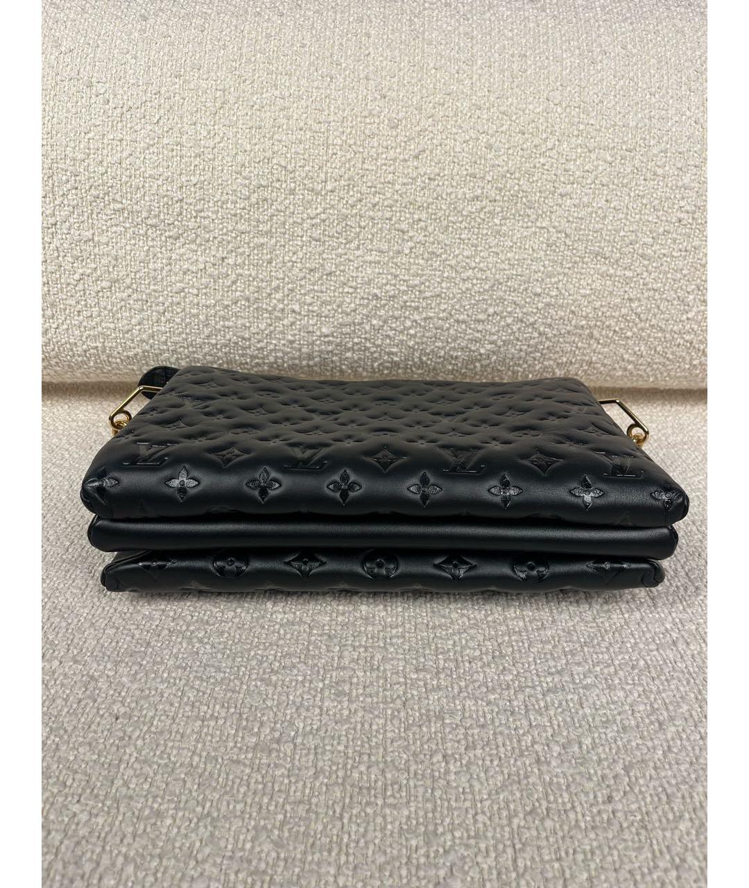 LOUIS VUITTON Черная кожаная сумка через плечо, фото 6