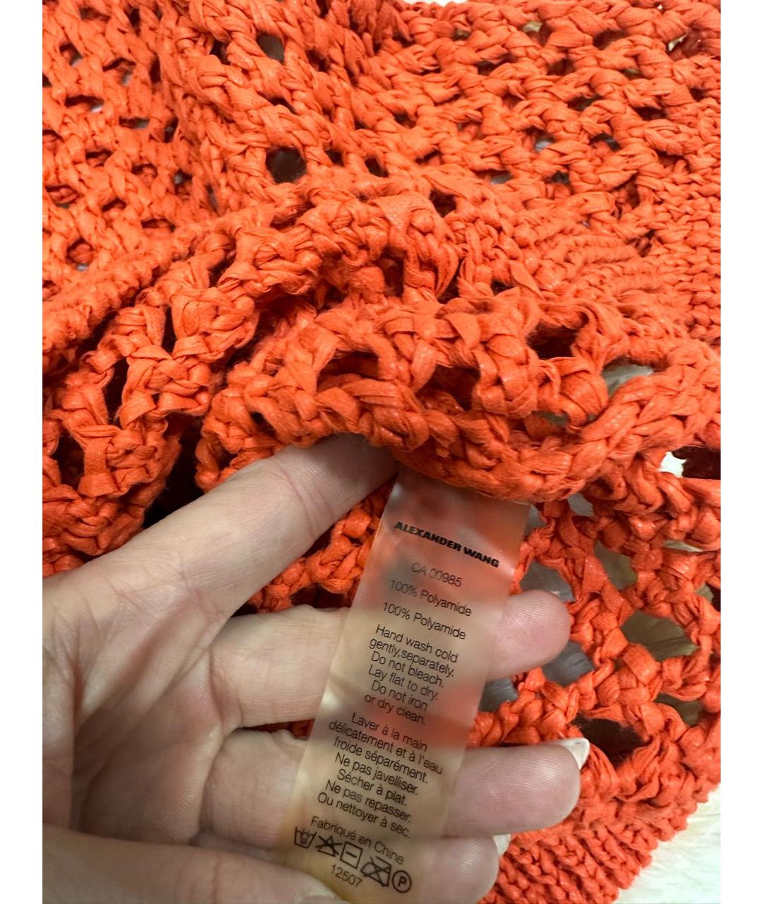 ALEXANDER WANG Оранжевый полиамидовый джемпер / свитер, фото 4