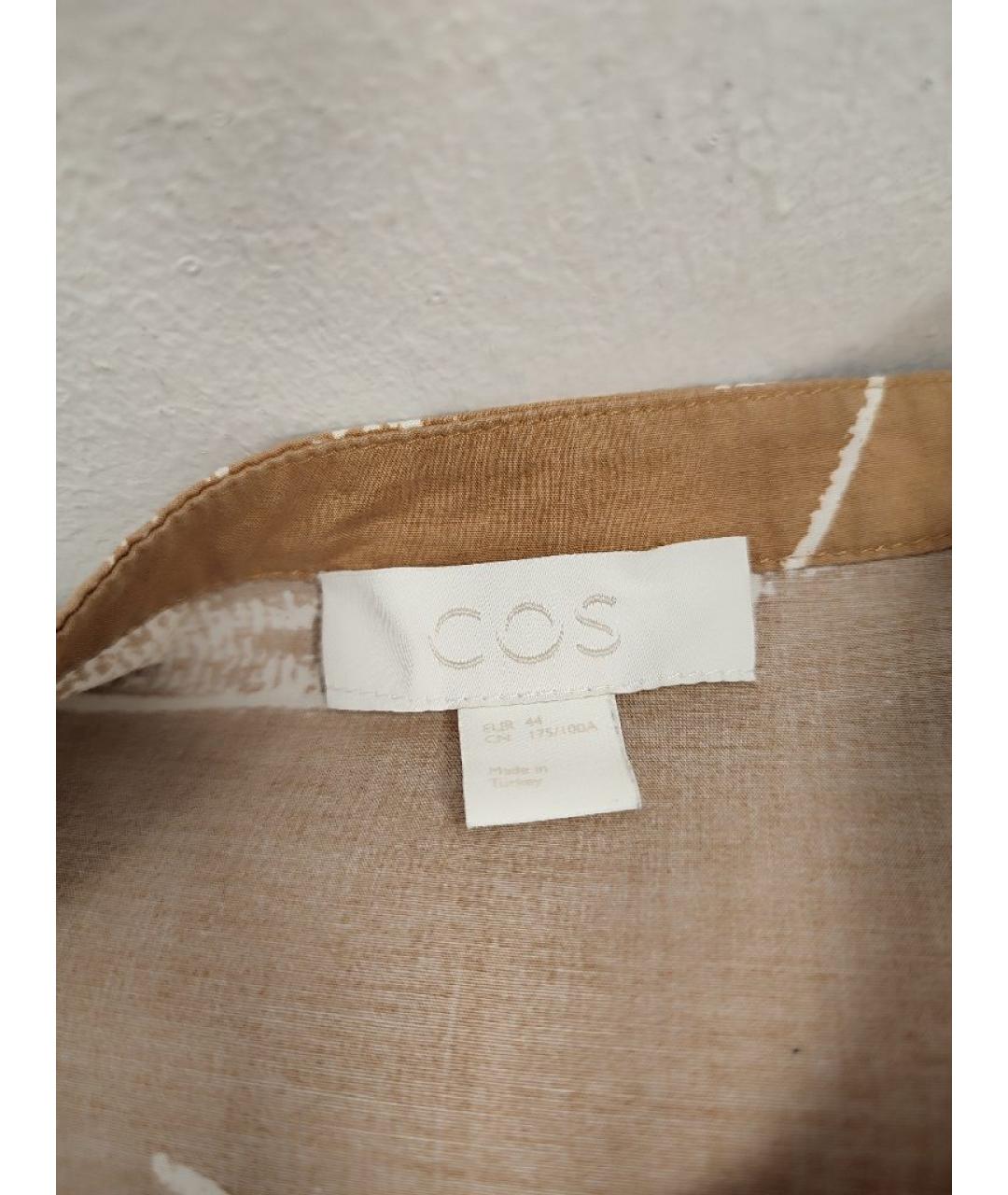 COS Бежевое хлопковое повседневное платье, фото 3