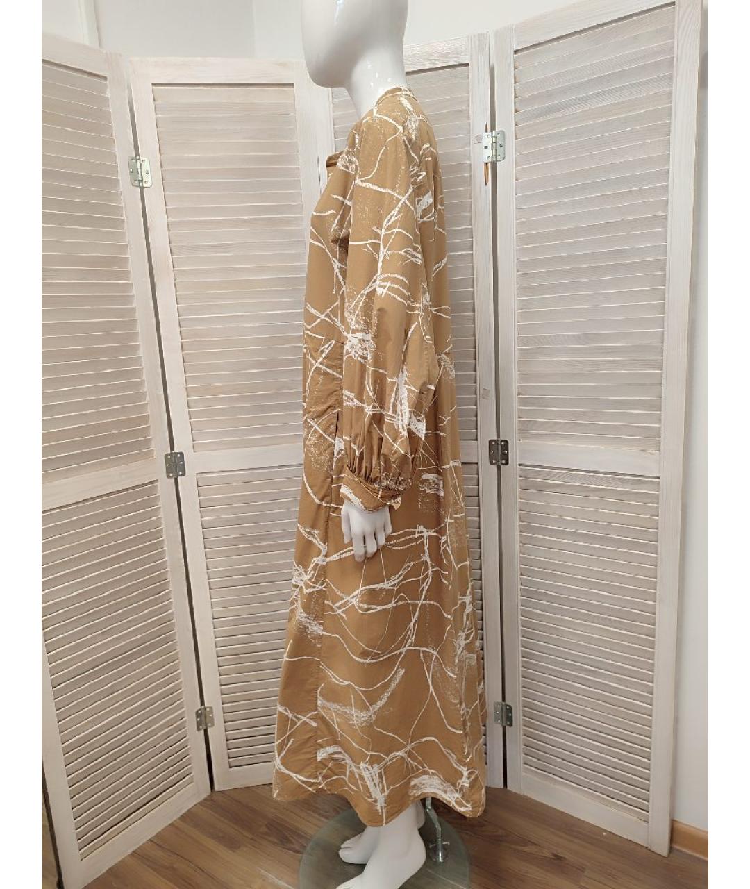 COS Бежевое хлопковое повседневное платье, фото 5