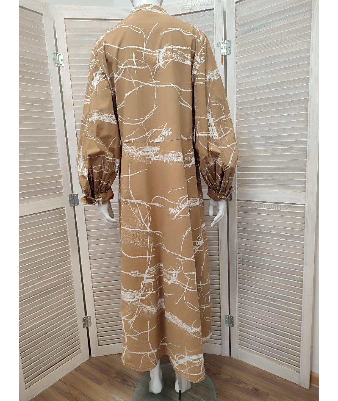 COS Бежевое хлопковое повседневное платье, фото 2